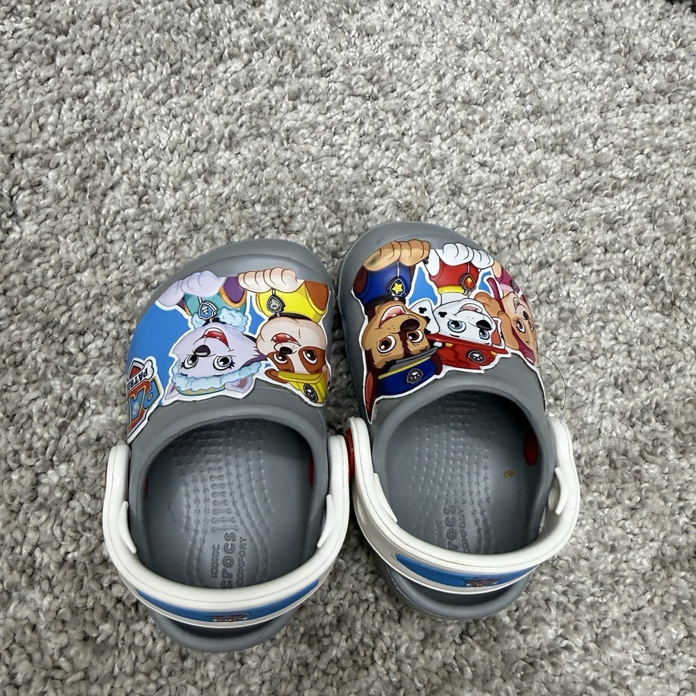 Kids Crocs Paw Patrol Shoes  size C-4 unisex toddler gray - Picture 6 of 11